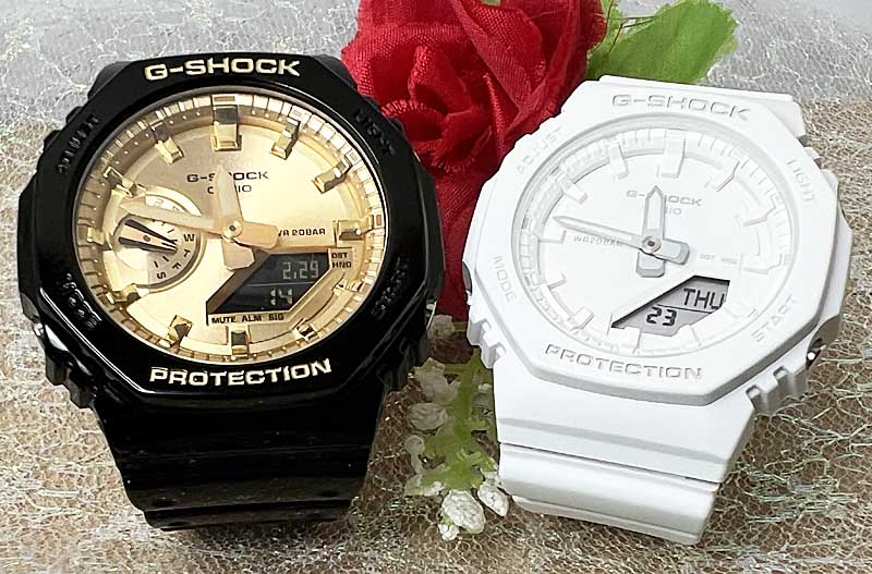 恋人たちのGショック ペアウオッチ G-SHOCK ペア腕時計 g-shock カシオ 2本セット gショック アナデジ GA-2100GB-1AJFGMA-P2100-7AJF プレゼント ラッピング無料 メッセージカードあす楽対応 クリスマス プレゼント 誕生日 御祝い還暦 銀婚式 結婚記念日 婚約