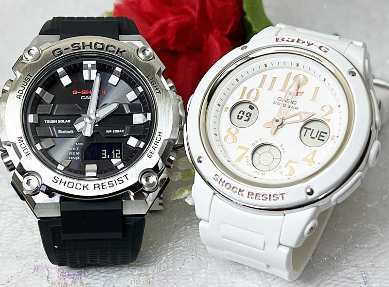 恋人たちのGショック G-SHOCK BABY-G ペアウォッチ g-ショック人気 婚約 夫婦 高級 クリスマス プレゼント おすすめペア腕時計 カシオ 2本セット gショック ベビーg アナデジ GST-B600-1AJF BGA-150EF-7BJF お揃い ギフト 新品 手書きします 御祝い クリスマス