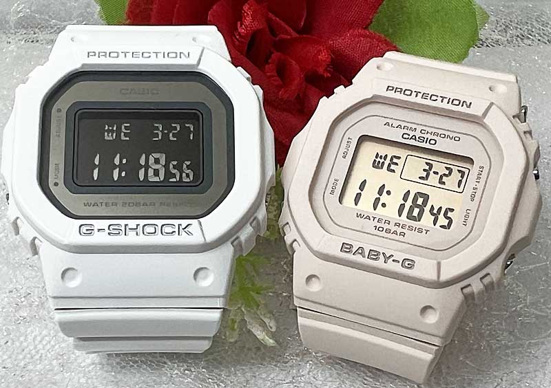 ペアウオッチ gショック恋人たちのGショック ペアウオッチ gショック 人気 婚約 夫婦 高級 クリスマス プレゼント おすすめG-SHOCK BABY-G カシオ 2本セット 電池式 GMD-S5600-7JF BGD-565-4JF デジタル お揃い g-shock 誕生日 御祝い 銀婚式 結婚記念日