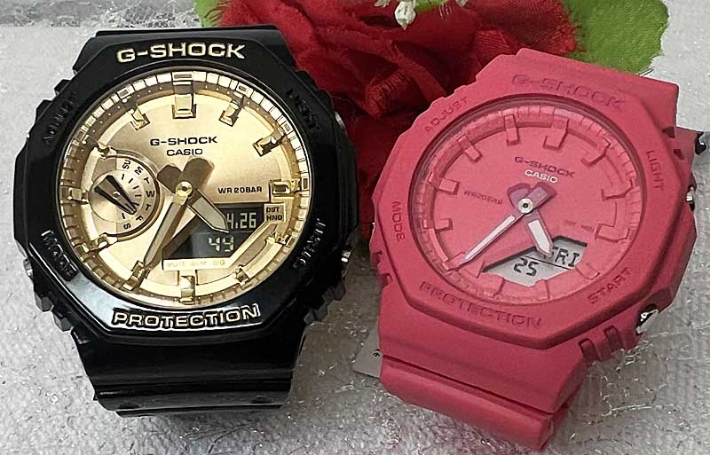 恋人たちのGショック ペアウオッチ G-SHOCK BABY-G ペア腕時計 カシオ 2本セット GA-2100GB-1AJF GMA-P2100-4AJF デジタル お揃い ラッピング無料　あす楽対応 クリスマス プレゼント 誕生日 御祝い還暦 銀婚式 結婚記念日 婚約