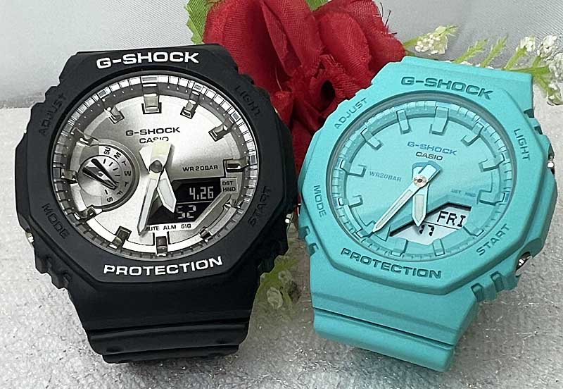 恋人たちのGショックペアウオッチ G-SHOCK ペア腕時計 カシオ GA-2100SB-1AJFGMA-P2100-2AJFプレゼント ラッピング無料 メッセージカー..