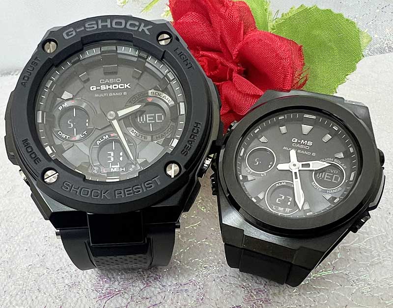 恋人たちのGショック ペアウオッチ G-SHOCK BABY-G カシオ 2本セット アナデジ GST-W100G-1BJF MSG-W600G-1A2JF プレゼント ラッピング無料 メッセージカード あす楽対応 クリスマス プレゼント 誕生日 御祝い還暦 銀婚式 結婚記念日 婚約