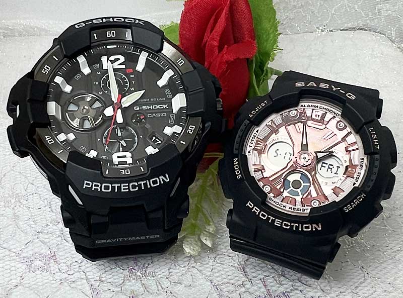 恋人たちのGショックペアウォッチ G-SHOCK BABY-G ペア腕時計 カシオ 2本セット アナデジ GR-B300-1AJF BA-130-1A4JF ラッピング無料 メッセージカード手書きします あす楽対応 夫婦 カップル クリスマスプレゼント 還暦　誕生日