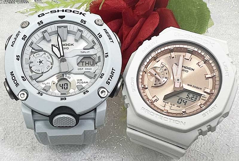 恋人たちのGショック ペアウオッチ G-SHOCK BABY-G カシオ 2本セット gショックメタルシリーズ GA-2000S-7AJFGMA-S2100MD-7AJF電池式 アナデジ 誕生日 御祝い還暦 銀婚式 結婚記念日バレンタイン 婚約 人気 婚約 夫婦 高級 クリスマス プレゼント おすすめ