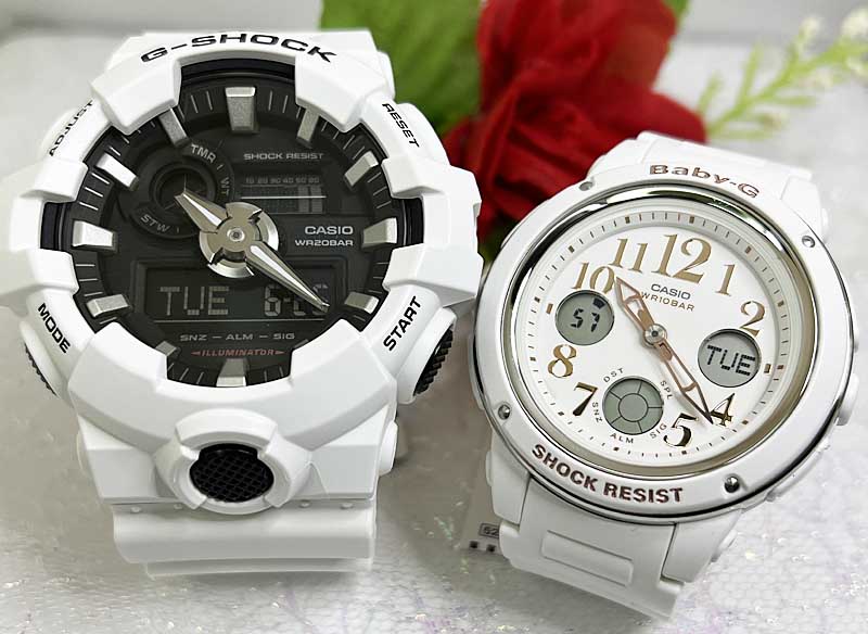 ペアウオッチ gショック恋人たちのGショック ペアウオッチ G-SHOCK BABY-G ペア腕時計 カシオ 2本セット gショック ベビーg GA-700-7AJFBGA-150EF-7BJF 人気 婚約 夫婦 高級 クリスマス プレゼント おすすめ プレゼント 誕生日 御祝い還暦 銀婚式 結婚記念日 婚約
