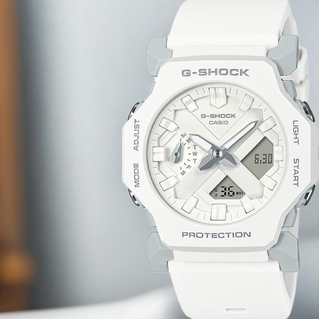 【人生と共に歩めるタフネス】新品＆安心の正規品カシオ CASIO 腕時計 G-SHOCK ジーショック カーボンコアガード メンズ ブラック2024年新製品 GA-2300-7AJFメンズ腕時計 ホワイト　純白な腕時計