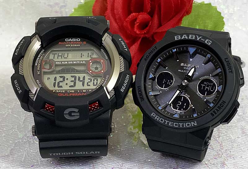 恋人たちのGショックペア G-SHOCK BABY-G ペアウォッチ カシオ 2本セット 電波ソーラー GW-9110-1JF BGA-2500-1AJF ラッピング無料 手..