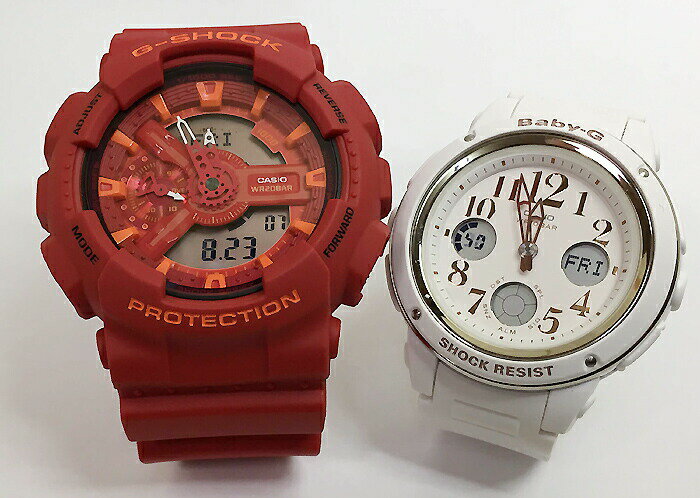 恋人たちのGショック ペアウオッチ G-SHOCK BABY-G ペア腕時計 カシオ 2本セット GA-110AC-4AJF BGA-150EF-7BJF 愛の証 人気 婚約 夫婦 高級 クリスマス プレゼント おすすめ誕生日 御祝い還暦 銀婚式 結婚記念日 バレンタイン 婚約