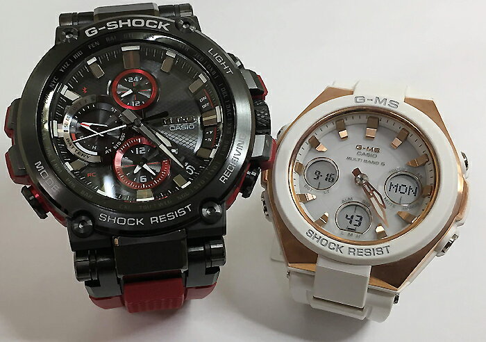 恋人たちのGショックペアウオッチ G-SHOCK BABY-G ペア腕時計 カシオ 2本セット gショック 電波ソーラー MTG-B1000B-1A4JF MSG-W100G-7AJF 人気 ラッピング無料 あす楽対応　クリスマスプレゼント 夫婦円満　夫婦同伴　奥様を大事にしょうね