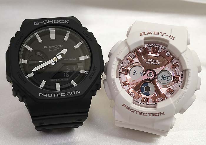 恋人たちのGショック ペアウオッチ 恋人たちの G-SHOCK BABY-G ペア腕時計 カシオ 2本セット アナデジ GA-2100-1AJF BA-130-7A1JF ラッピング無料 あす楽対応　クリスマス プレゼント 誕生日 御祝い還暦 銀婚式 結婚記念日 婚約