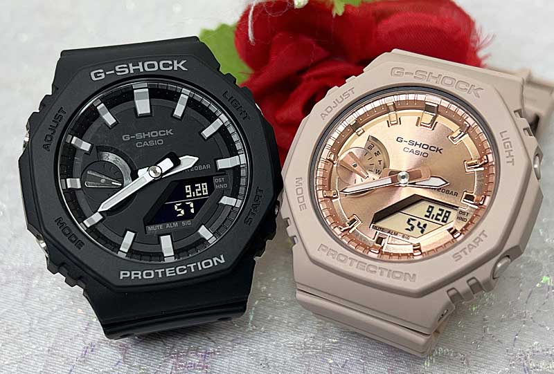 恋人たちのGショック ペアウオッチ G-SHOCK BABY-G ペア腕時計 カシオ 2本セットGA-2100-1AJF GMA-S2100MD-4AJF電池式 アナデジ ラッピング無料 手書きのメッセージカード あす楽対応　クリスマス プレゼント 誕生日 御祝い還暦 銀婚式 結婚記念日 婚約