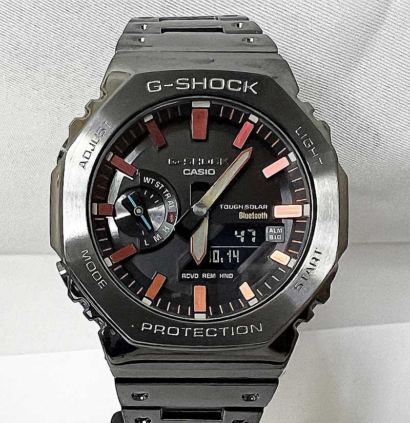 Gショック フルメタル G-SHOCK BABY-G カシオ 流通限定モデル2023 電波ソーラー GM-B2100BPC-1AJF ブルートゥース対応 ゴールドメッキ加工 ラッピング無料 あす楽対応 手書きのメッセージカード