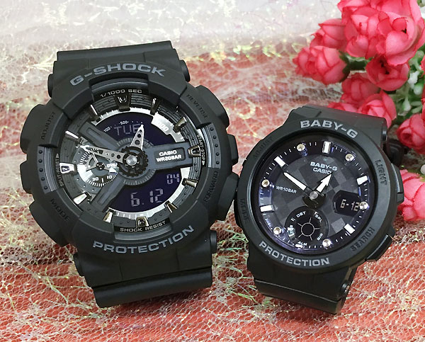 ペアウオッチ gショック恋人たちのGショック ペアウオッチ Gショック ペア G-SHOCK BABY-G ペア腕時計 カシオ 2本セット アナデジ GA-110-1BJF BGA-250-1AJF ブランド 婚約 夫婦 高級 クリスマス プレゼント 誕生日 御祝い還暦 銀婚式 結婚記念日 婚約