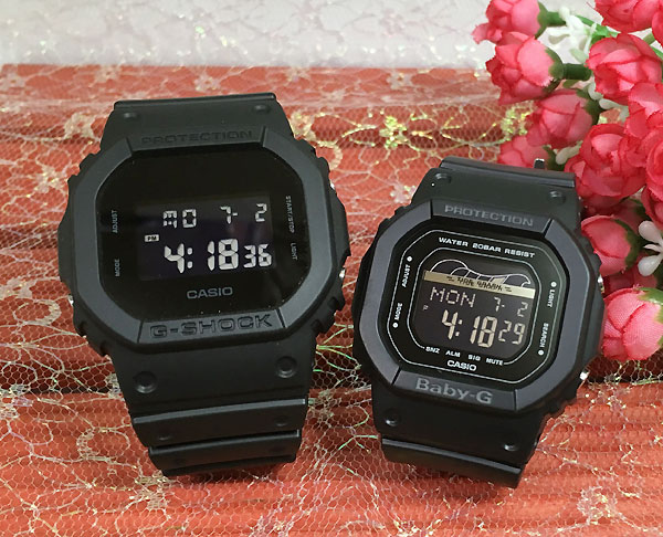 恋人たちのGショック ペアウオッチ G-SHOCK BABY-G ペア腕時計 カシオ 2本セット gショック ベビーg DW-5600BB-1JF BLX-560-1JF デジタル 人気 ラッピング無料g-shock ペアウオッチ クリスマスプレゼント