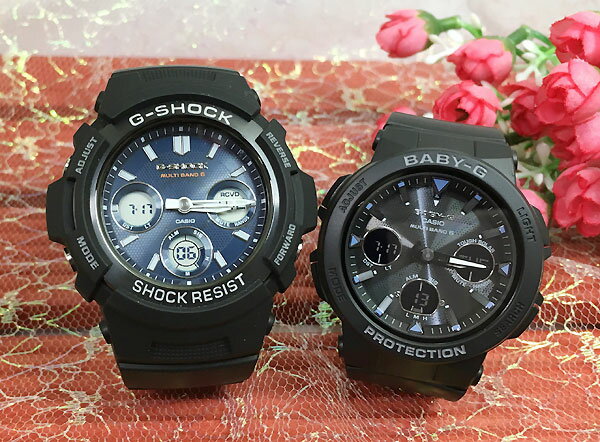 恋人たちのGショックペアウォッチG-SHOCK BABY-G ペア腕時計 カシオ 2本セット gショック 電波ソーラー AWG-M100SB-2AJF BGA-2500-1AJF ラッピング無料あす楽対応