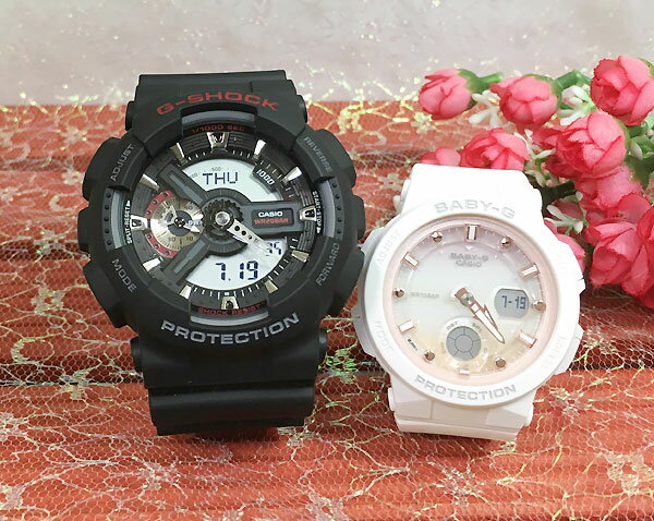 ペアウオッチ gショック恋人たちのGショック ペアウオッチ Gショック ペア G-SHOCK BABY-G ペア腕時計 カシオ 2本セット アナデジ GA-110-1AJF BGA-250-7A2JF ブランド 婚約 夫婦 高級 クリスマス プレゼント誕生日 御祝い還暦 銀婚式 結婚記念日 婚約