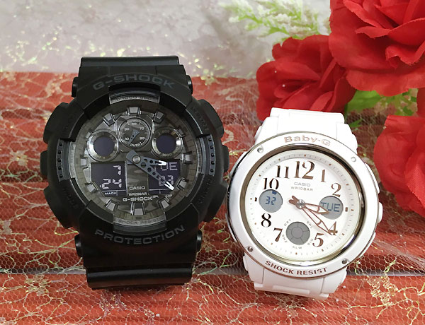 恋人たちのGショック ペアウオッチ Gショック ペア G-SHOCK BABY-G ペア腕時計 カシオ 2本セット アナデジ GA-100CF-1AJF BGA-150EF-7BJF ブランド 婚約 夫婦 高級 クリスマス プレゼント誕生日 御祝い還暦 銀婚式 結婚記念日 婚約
