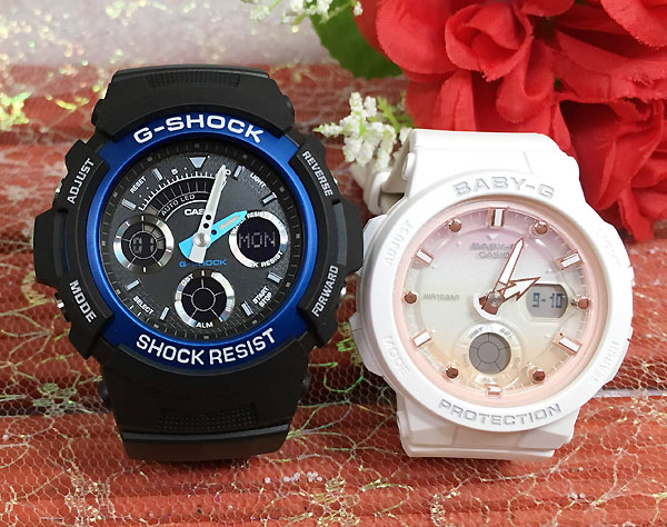 恋人たちのGショックペア G-SHOCK BABY-G ペアウォッチ ペア腕時計 カシオ 2本セット アナデジ AW-591-2AJF BGA-250-7A2JF ラッピング..