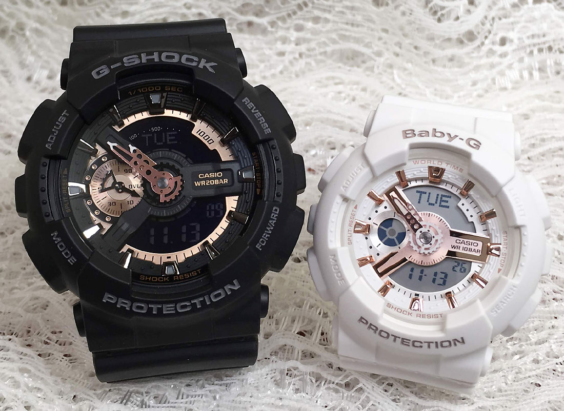 恋人たちのGショックペアウオッチ Gショック ペア G-SHOCK BABY-G ペア腕時計 カシオ 2本セット アナデジ GA-110RG-1…