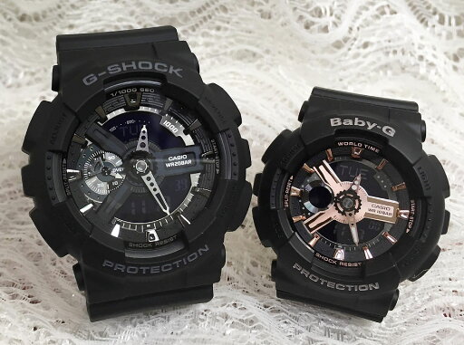 ペアウオッチ gショック恋人たちのGショックペアウオッチ Gショック ペア G-SHOCK BABY-G ペア腕時計 カシオ 2本セット アナデジ GA-110-1BJF BA-110RG-1AJF ブランド 婚約 夫婦 高級 クリスマス プレゼント誕生日 御祝い還暦 銀婚式 結婚記念日 バレンタイン 婚約