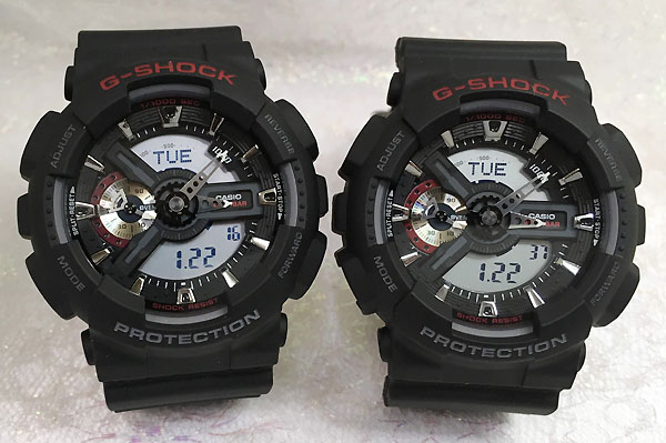 ペアウオッチ gショック恋人たちのGショックペアウオッチ Gショック ペア G-SHOCK 双子コーデ ペア腕時計 カシオ 2本セット gショック アナデジ GA-110-1AJF 人気 婚約 夫婦 高級 クリスマス プレゼント おすすめ誕生日 御祝い還暦 銀婚式 結婚記念日 婚約