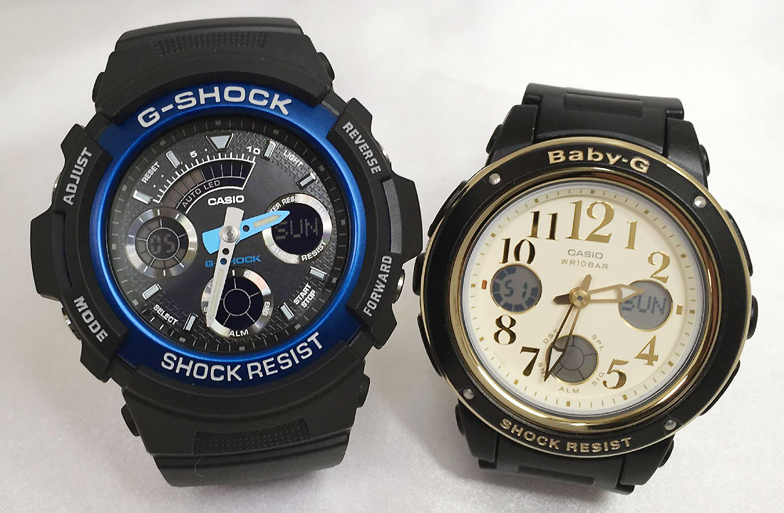 恋人たちのGショックペアウォッチ G-SHOCK BABY-G ペア腕時計 カシオ 2本セット gショック ベビーg アナデジ AW-591-2AJF BGA-151EF-1BJF お揃い プレゼント ギフト 人気 ラッピング無料 新品 メッセージカード手書きします あす楽対応