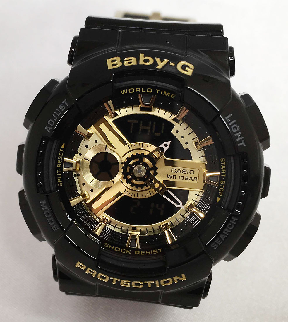 カシオ Baby-G 腕時計（メンズ） BABY-G カシオ ベビーg アナデジ BA-110X-1AJF ブラック エナメルカラー 超モデル プレゼント 腕時計 ギフト ラッピング無料 愛の証 感謝の気持ち baby-g 国内正規品 新品 メッセージカード手書きします あす楽対応