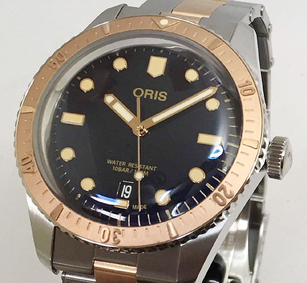 オリス ORIS オリスダイバーズ65 メンズ ウォッチ メンズ腕時計 越前打刃物プレゼント 733.7707.4355M メタルブレス仕様 自動巻 ダイバー ベゼルブロンズ ギフト ラッピング無料 父の日ギフト