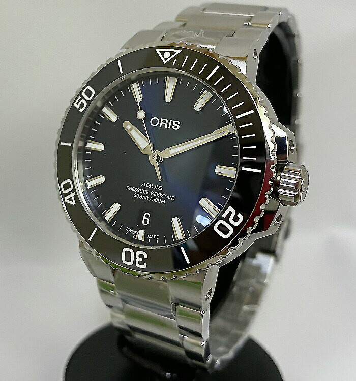 オリス オリス アクイスデイト ケース径39ミリ ORIS メンズウォッチ ダイバーズ 733.7732.4135M 自動巻き ダークブルーの文字盤です ギフト ラッピング無料 国内正規3年保証 メンズ腕時計 越前打刃物プレゼント