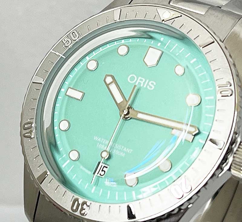オリス 腕時計（メンズ） ORIS オリス ダイバーズ65 コットンキャンディ メンズ ウォッチ メンズ腕時計 越前打刃物プレゼント 733.7771.4057M メタルブレス仕様 自動巻 ダイバーズ ギフト ラッピング無料