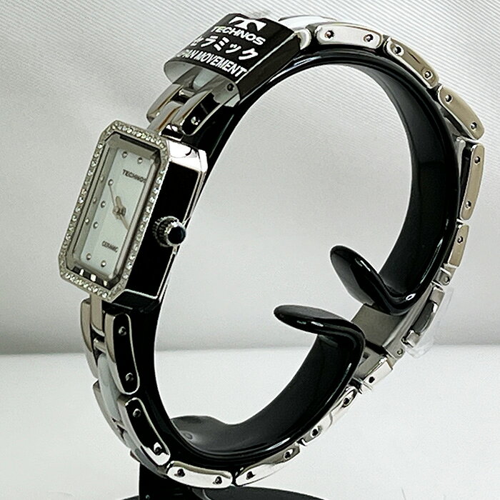 【3月1日は10％OFFクーポン+ポイント10倍】テクノス 腕時計 レデイスウォッチ クォーツ TECHNOS technos 腕時計 T9831TW ホワイト文字盤 セラミック ラッピング無料 手書きのメッセージカード 対応