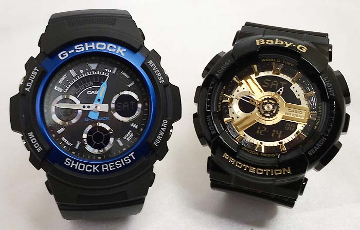 ペアウオッチ gショック恋人たちのGショックペアウオッチ G-SHOCK BABY-G ペアウォッチ ペア腕時計 カシオ 2本セット アナデジ AW-591-2AJF BA-110-1AJF 新品 クリスマス プレゼント 誕生日 御祝い還暦 銀婚式 結婚記念日 婚約