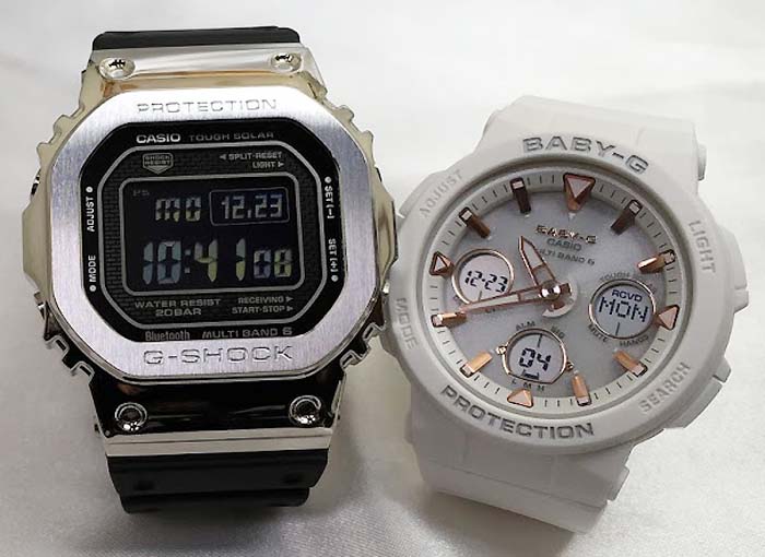 恋人たちのGショックペアウォッチ G-SHOCK BABY-G ソーラー電波 カシオ 2本セット アナデジ GMW-B5000-1JF BGA-2500-7AJF ラッピング無料 手書きのメッセージカードあす楽対応