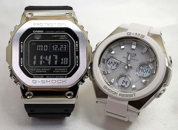 ペアウオッチ gショック恋人たちのGショックペア G-SHOCK BABY-G ペアウォッチ カシオ 2本セット 電波ソーラー GMW-B5000-1JF MSG-W100-7AJF 人気 婚約 夫婦 高級 クリスマス プレゼント おすすめ