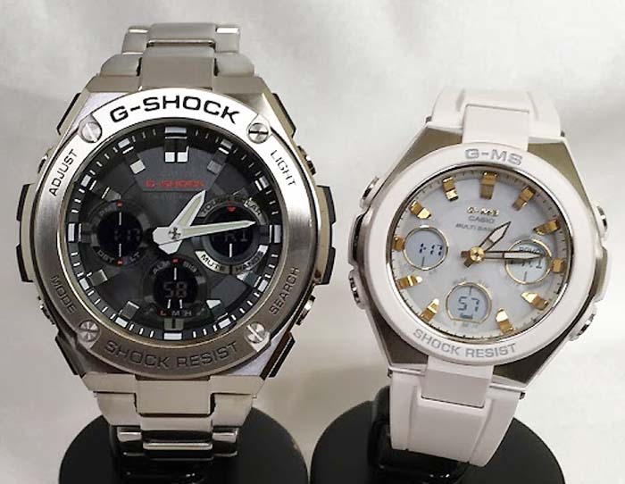 恋人たちのGショックペアウオッチ G-SHOCK BABY-G ペア腕時計 カシオ 2本セット gショック 電波ソーラー GST-W110D-1AJF MSG-W100-7A2JF 人気 ラッピング無料 手書きのメッセージカードお付けします あす楽対応 クリスマスプレゼント