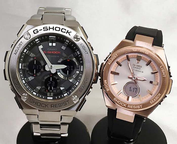 大人達のGショックペアウオッチ G-SHOCK BABY-G カシオ 2本セット ソーラー GST-W110D-1AJFF MSG-W200G-1A1JF ラッピング無料あす楽対..