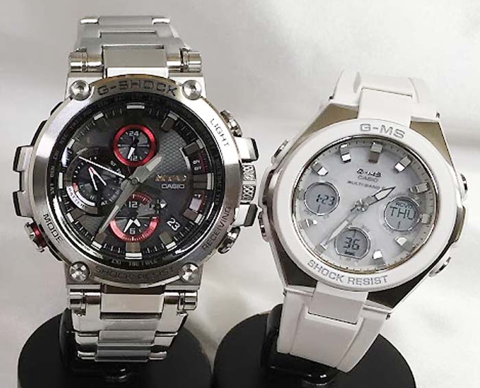恋人たちのGショック G-SHOCK BABY-G ペアウォッチ gショック 人気 婚約 夫婦 高級 クリスマス プレゼント おすすめペア腕時計 カシオ 2本セット gショック 電波ソーラー MTG-B1000D-1AJF MSG-W100-7AJF