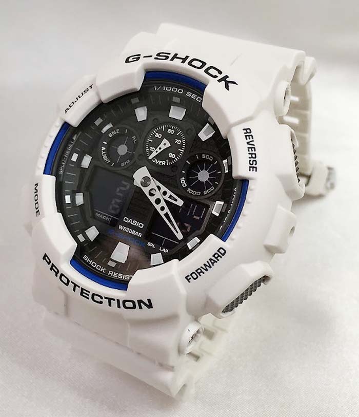Gショック G-SHOCK カシオ メンズウオッチ gショック アナデジ GA-100B-7AJF 白 ホワイト プレゼント 腕時計 ギフト ラッピング無料 メッセージカード手書きします あす楽対応