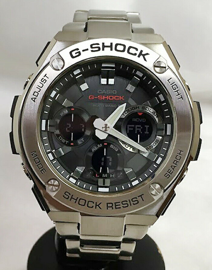 G-SHOCK カシオ メンズウオッチ プレゼント GST-W110D-1AJF 電波ソーラー　大人のG-SHOCK Gスチール 腕時計 ラッピング無料 愛の証 メッセージカード手書きします あす楽