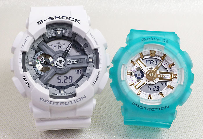 恋人たちのGショック G-SHOCK BABY-G ペアウォッチ ペア腕時計 カシオ 2本セット gショック ベビーg アナデジ GA-110C-7AJF BA-110SC-2AJF プレゼント ギフト Xmas 人気 クリスマス ラッピング無料 手書きのメッセージカードお付けします あす楽対応