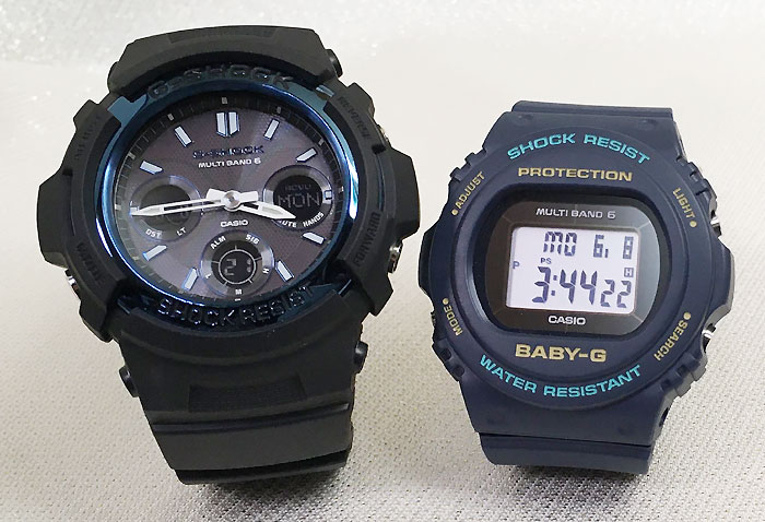 恋人達のGショック ペアウォッチ G-SHOCK BABY-G ペア腕時計 カシオ 2本セット gショック ベビーg デジタル アナデジ AWG-M100A-1AJF BGD-5700-2JF 人気 ラッピング無料　手書きのメッセージカードお付けします あす楽対応 クリスマスプレゼント