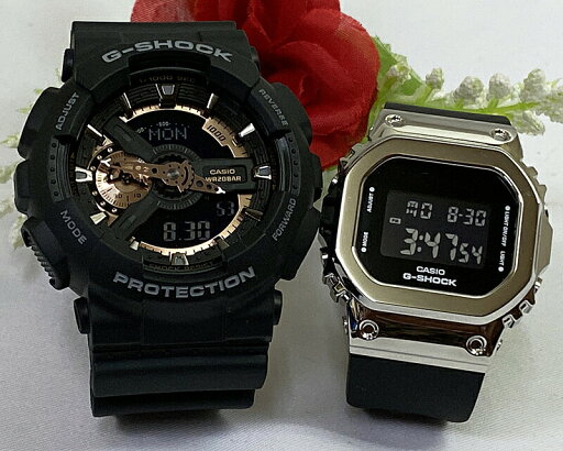ペアウオッチ gショック恋人たちのGショックペアウォッチ G-SHOCK ペア腕時計 カシオ 2本セット gショック アナデジ GA-110RG-1AJF GM-S5600-1JF お揃い プレゼント 新品 ブランド 婚約 夫婦 高級 クリスマス プレゼント