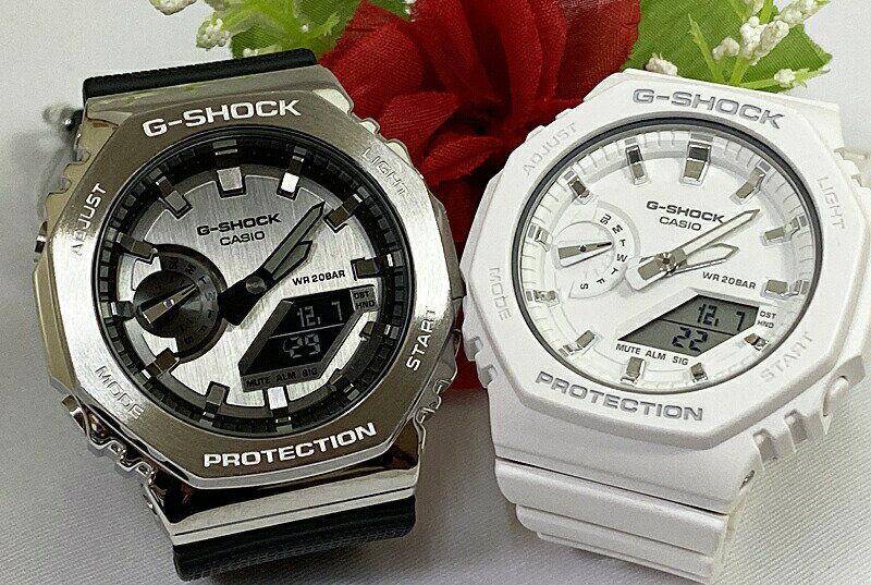 恋人たちのGショック ペアウオッチ G-SHOCK BABY-G カシオ 2本セット アナデジGM-2100-1AJF GMA-S2100-7AJF プレゼント ラッピング無料 メッセージカード g-shock ペアウオッチ あす楽対応　クリスマス プレゼント 誕生日 御祝い還暦 銀婚式 結婚記念日 婚約