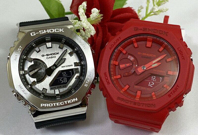 恋人たちのGショック ペアウオッチ G-SHOCK BABY-G ペア腕時計 カシオ 2本セット gショック ベビーg GM-2100-1AJF GA-2100-4AJF お揃い 人気 ラッピング無料 愛の証g-shock あす楽対応 クリスマスプレゼント 手書きのメッセージカードお付けします