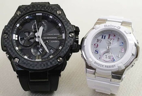 恋人たちのGショックペアウォッチ G-SHOCK BABY-G ペア腕時計 カシオ 2本セット gショック GST-B100X-1AJF 電波ソーラーBGA-1100GR-7BJF 人気 ラッピング無料 クリスマスプレゼント