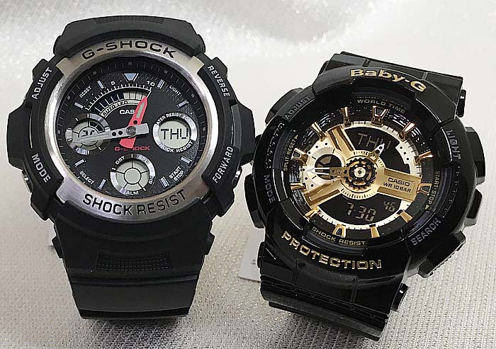 ͤGå ڥå G-SHOCK BABY-G ڥӻ  2ܥå gå ٥ӡg AW-590-1AJ...