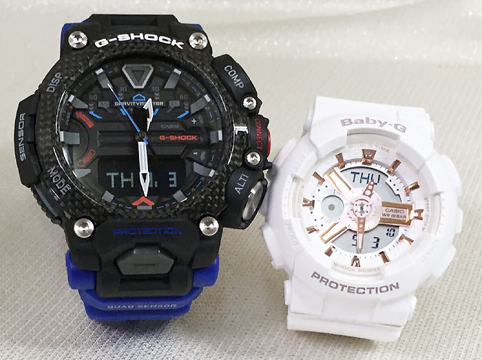 恋人たちのGショック ペアウオッチ G-SHOCK BABY-G ペア腕時計 カシオ 2本セット gショック ベビーg GR-B200-1A2JF BA-110RG-7AJF人気 ラッピング無料 g-shock 手書きのメッセージカードお付けします あす楽対応 クリスマスプレゼント