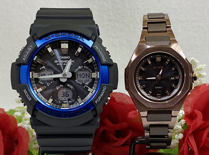 恋人たちのGショックペアウォッチ G-SHOCK BABY-G ペア腕時計 カシオ 2本セット gショック 電波ソーラー GAW-100B-1A2JF MSG-W350CG-5AJF人気 人気 婚約 夫婦 高級 クリスマス プレゼント おすすめ