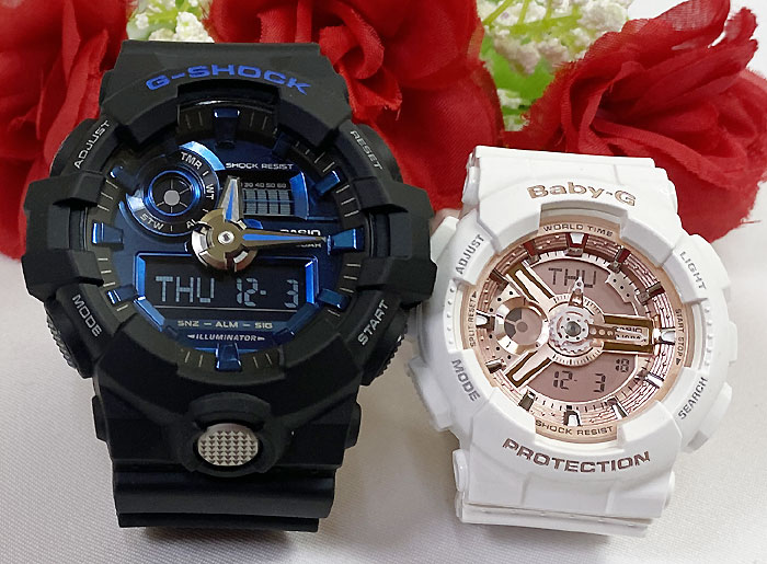 恋人たちのGショック ペアウオッチ G-SHOCK BABY-G ペア腕時計 カシオ 2本セット GA-710-1A2JF BA-110X-7A1JFF ラッピング無料 人気 婚約 夫婦 高級 クリスマス プレゼント おすすめプレゼント 誕生日 御祝い還暦 銀婚式 結婚記念日 婚約
