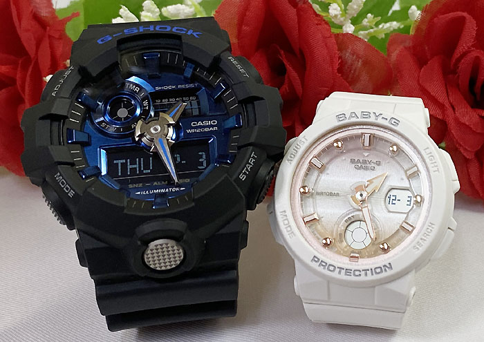 ペアウオッチ gショック恋人たちのGショックG-SHOCK BABY-G ペアウォッチgショック ペア腕時計 カシオ 2本セット アナデジ GA-710-1A2JF BGA-250-7A2JFお揃い プレゼント 新品 人気 婚約 夫婦 高級 クリスマス プレゼント おすすめ